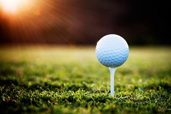 Gold Golf Tees, tee, green  golf course, playing, golf  for computer Free HD Wallpaper