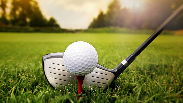 Golf Ball, leisure activity, driver  golf club, sports, closeup Free HD Wallpaper