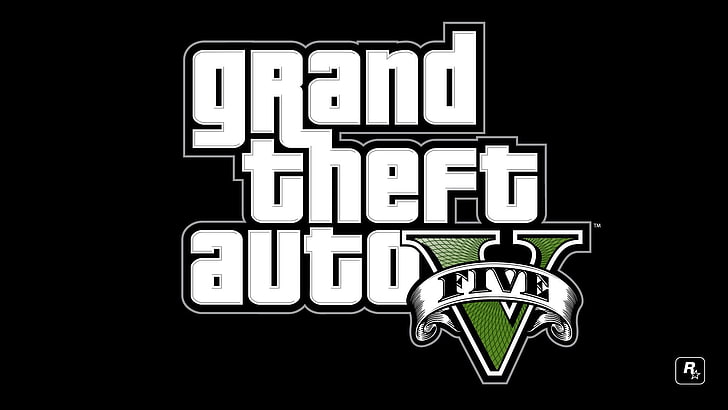 GTA 5 Logo, illustration, insignia, black color, night Free HD Wallpaper