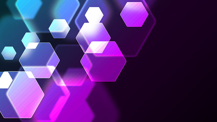 Hexagon Live, illuminated, shiny, technology, three dimensional Free HD Wallpaper