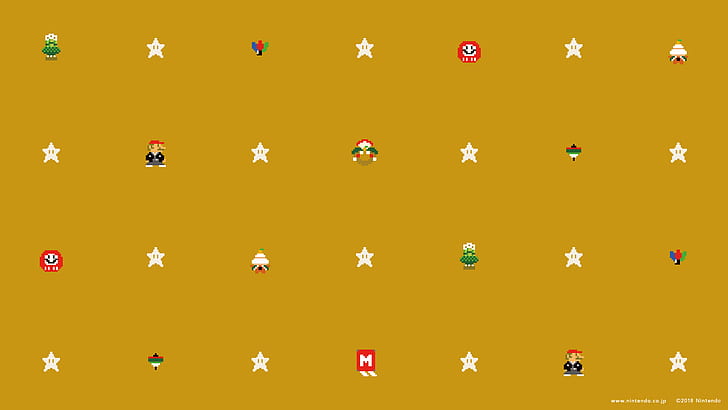 Mario Jumping Pixel Art, 16bit, super mario kart, nintendo, mario Free HD Wallpaper