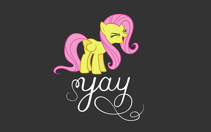 MLP Fluttershy Art, copy space, littlest, neon, anger