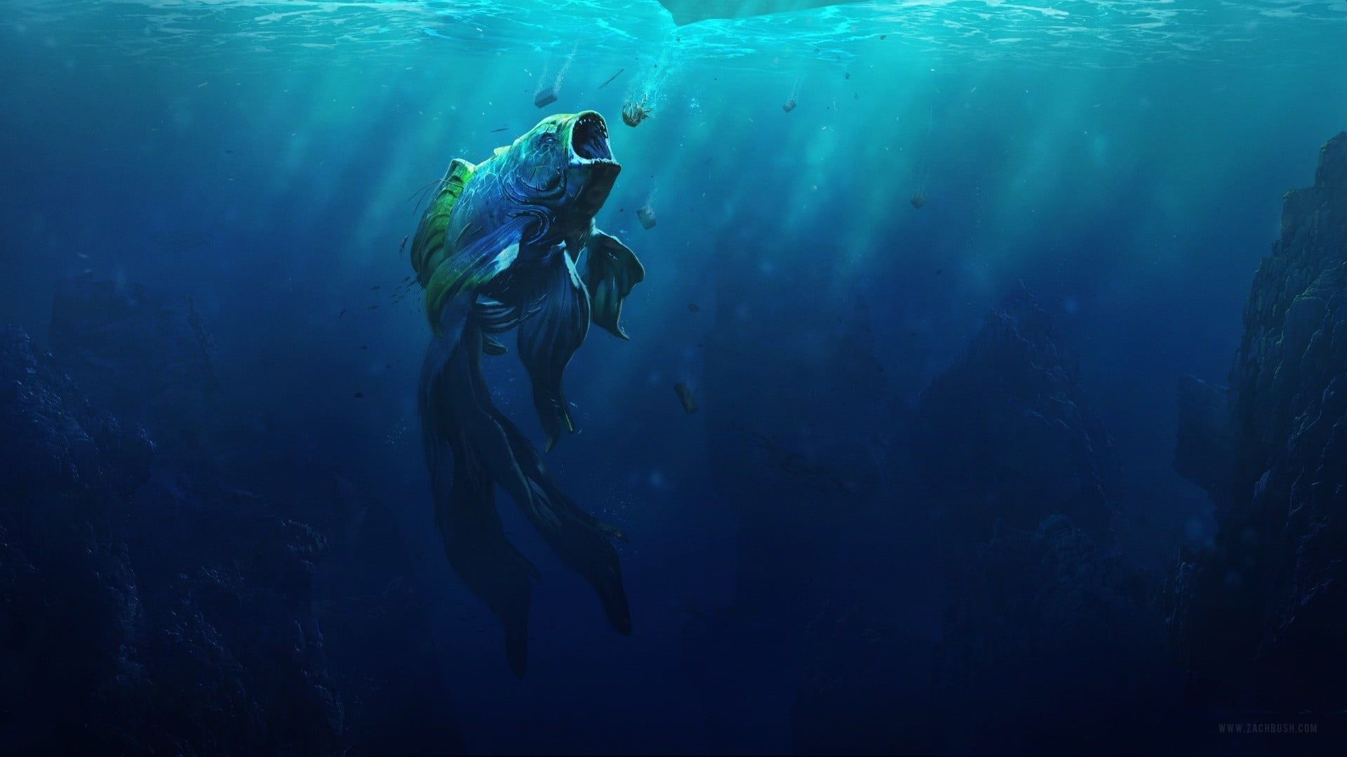 Sea Fish Metal Wall Art, underwater diving, animals in the wild, sport, leisure activity