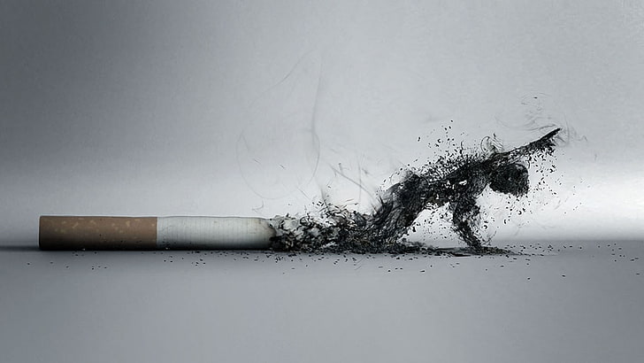 Smoking Kills Campaign, sign, simple background, dirty, mystery