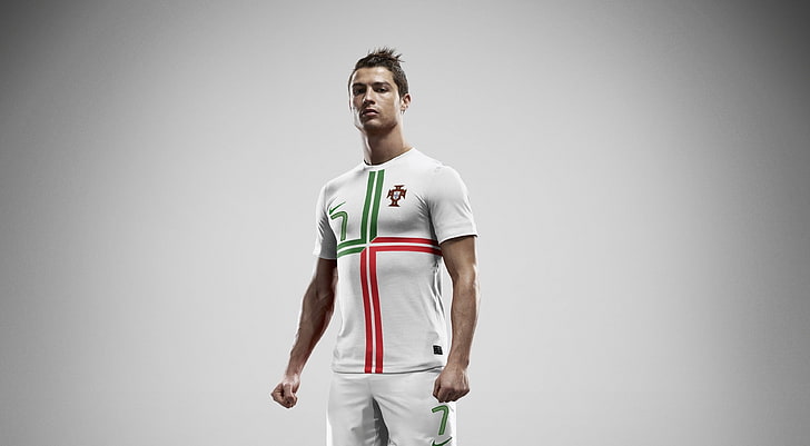 Soccer Legends, ronaldo, young adult, studio shot, white background Free HD Wallpaper