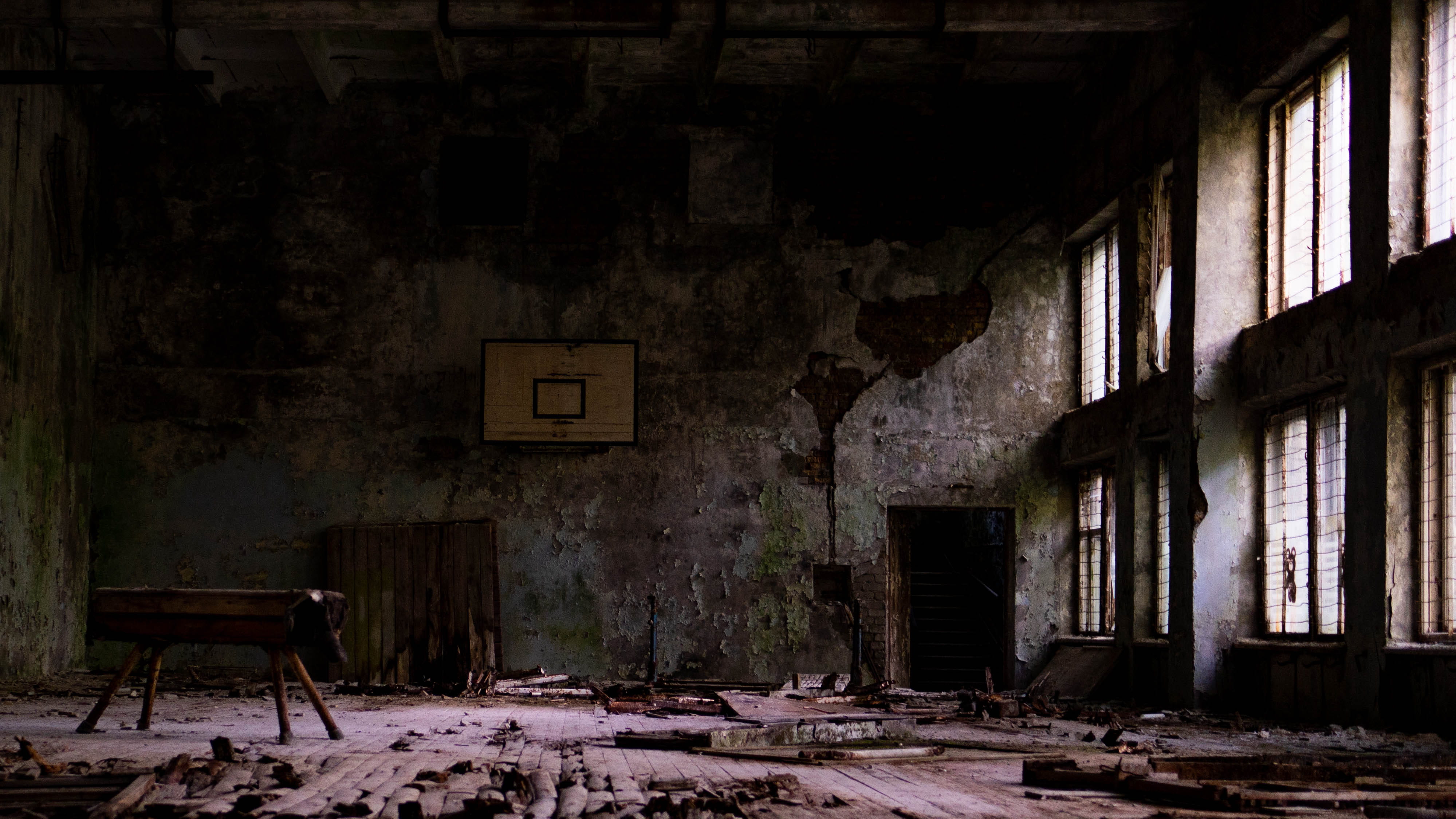 Abandoned Building Interior, vandalism, urbex, demolished, chernobyl