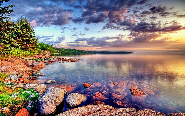 Beautiful Scotland, lake, clouds, horizon, scotland Free HD Wallpaper