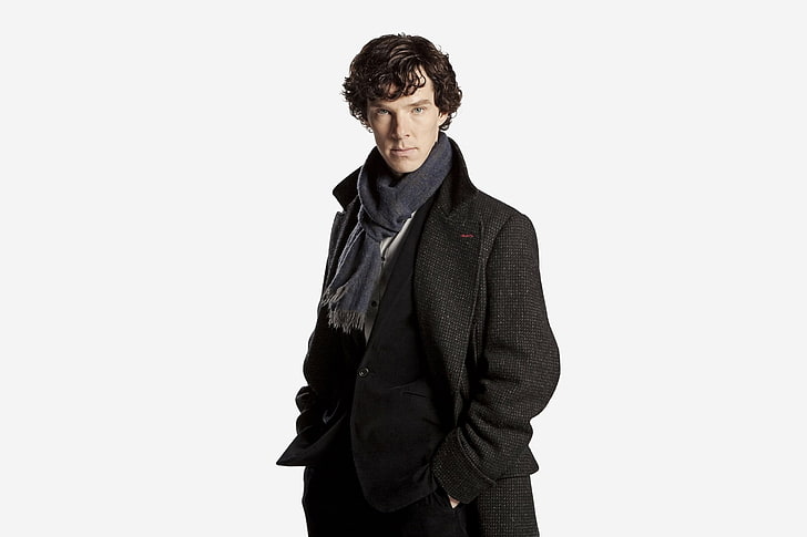 Benedict Cumberbatch Sherlock, hairstyle, looking, handsome, cut out Free HD Wallpaper