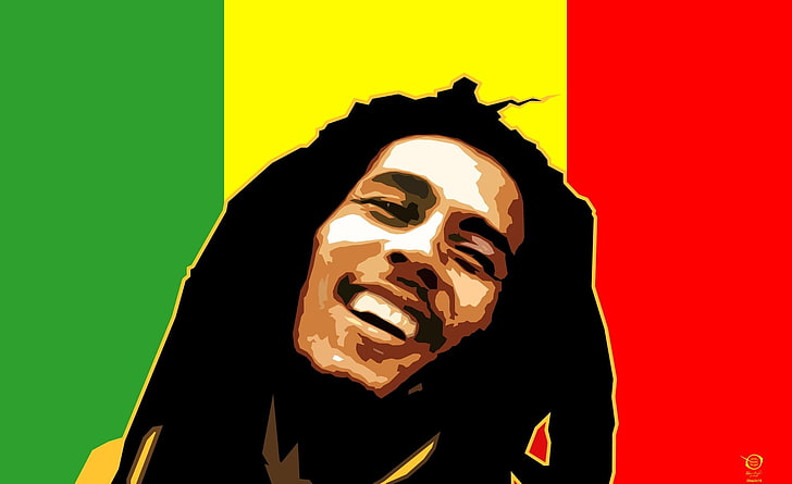 Bob Marley, fresh, aero, portrait, yellow