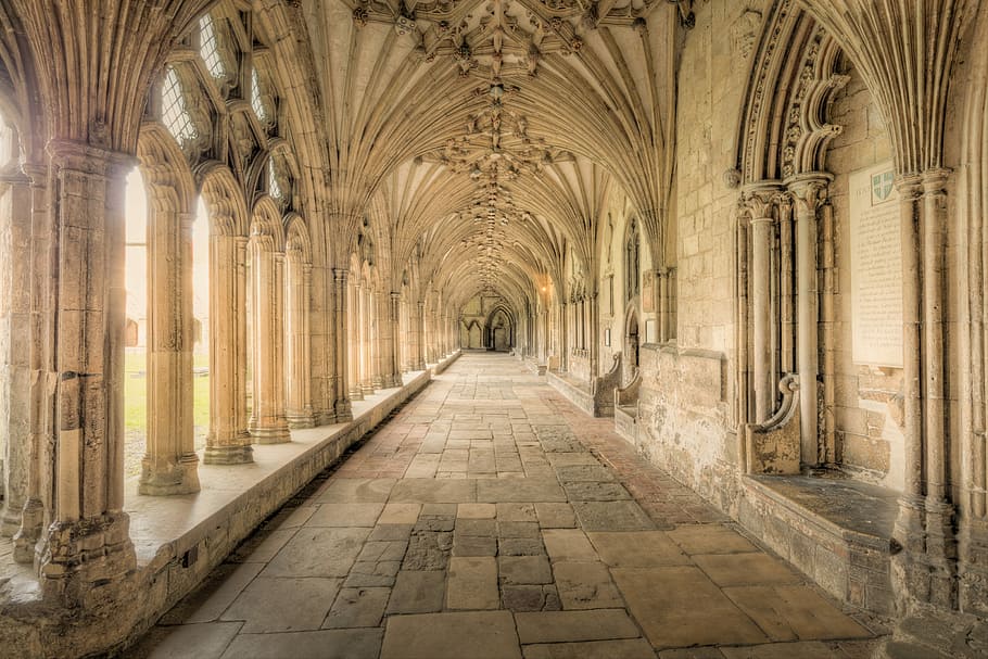 Canterbury Cathedral in England, place of worship, church, tiled floor, spirituality Free HD Wallpaper