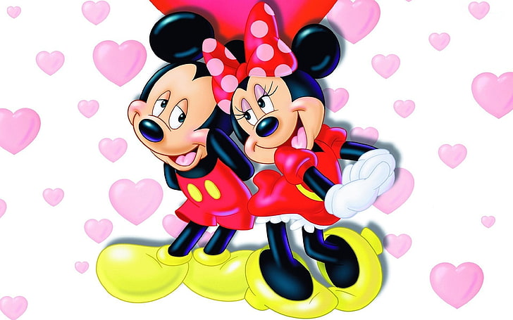 Mickey and Minnie Christmas, indoors, minnie, white background, design