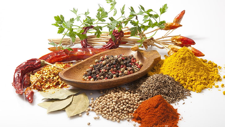 Names of Spices and Herbs, red chili pepper, wellbeing, dried, mix Free HD Wallpaper