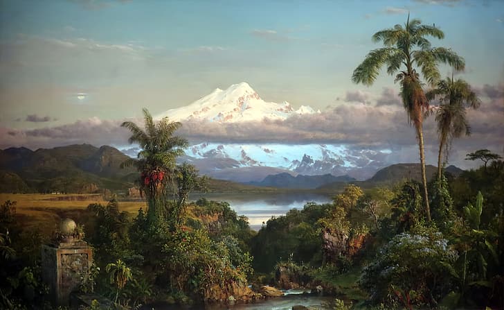 Painting by Frederic Edwin Church, frederic edwin church, Frederic, cayambe, ecuador Free HD Wallpaper