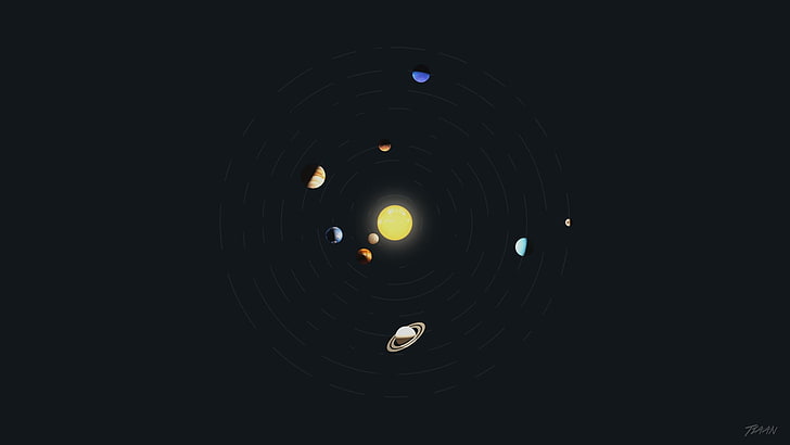 Solar System HD, dark, no people, photoshop, sky Free HD Wallpaper