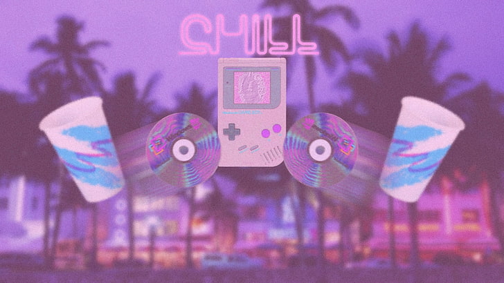 Vaporwave Art Glitch Girl, vhs, game, gangster squad, cross Free HD Wallpaper