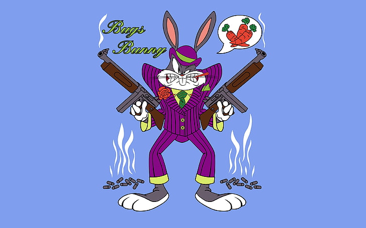 Warner Bros Bugs Bunny Logo, food and drink, looney, multi colored, nature Free HD Wallpaper