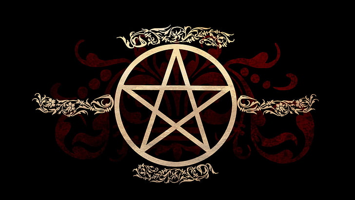 Wiccan Logo, occult, silver  metal, precious gem, diamond  gemstone Free HD Wallpaper