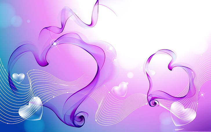 Abstract Heart Painting, vector, abstract, artistic, valentines Free HD Wallpaper