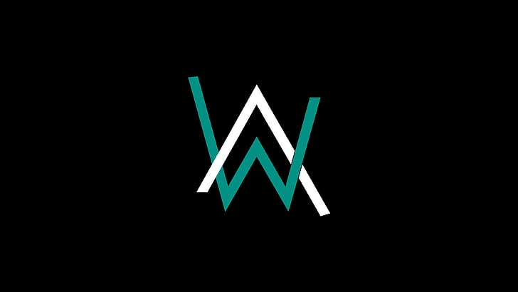 Alan Walker Symbol, arrow symbol, glowing, copy space, symbol