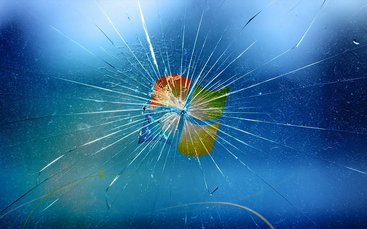 Broken Screen Windows 1.0, Free, Background, Windows, Desktop Free HD Wallpaper