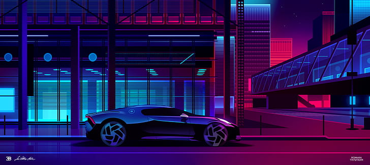 Bugatti La Voiture Noire Top Speed, bugatti la voiture noire, cityscape, futuristic, building Free HD Wallpaper
