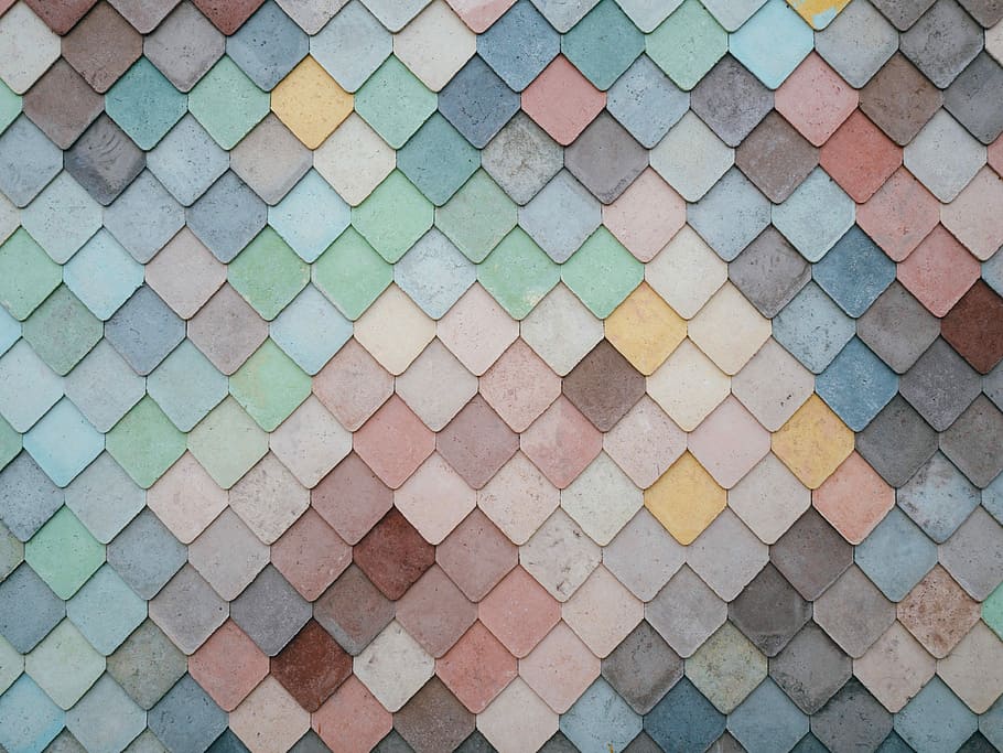 Ceramic Tile Mosaic Patterns, square, diamond, roof, flooring Free HD Wallpaper