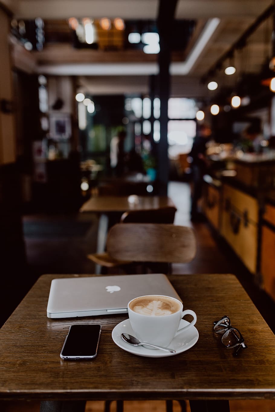 Coffee Shop Wall, coffee cup, tray, mug, wood  material Free HD Wallpaper