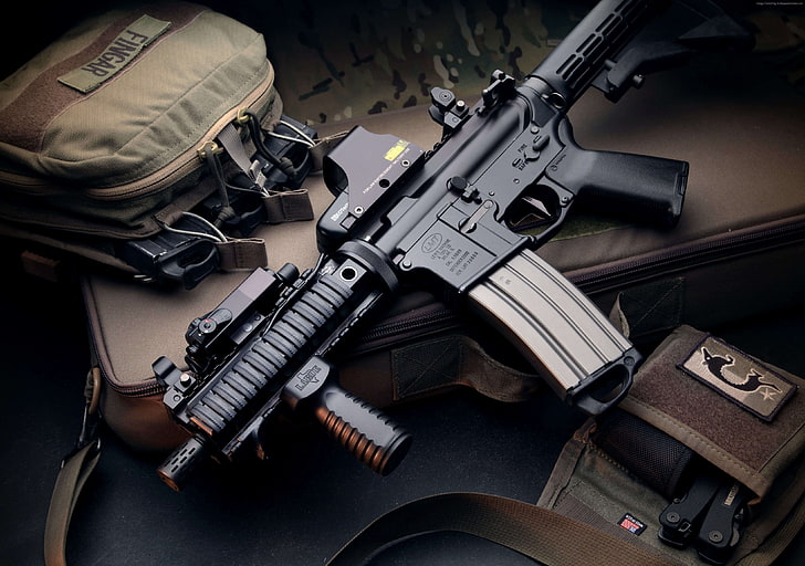 Computer. Gun, lmt, defender 2000, asg, assault rifle Free HD Wallpaper