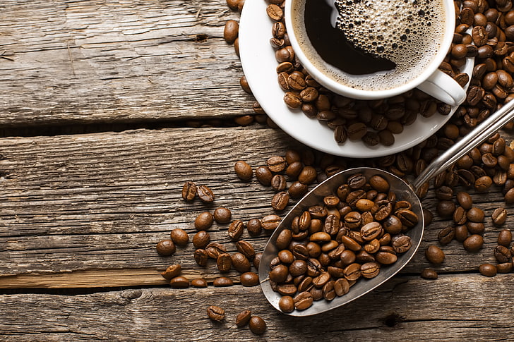 Cozy Coffee, directly above, spoon, hot drink, kitchen utensil