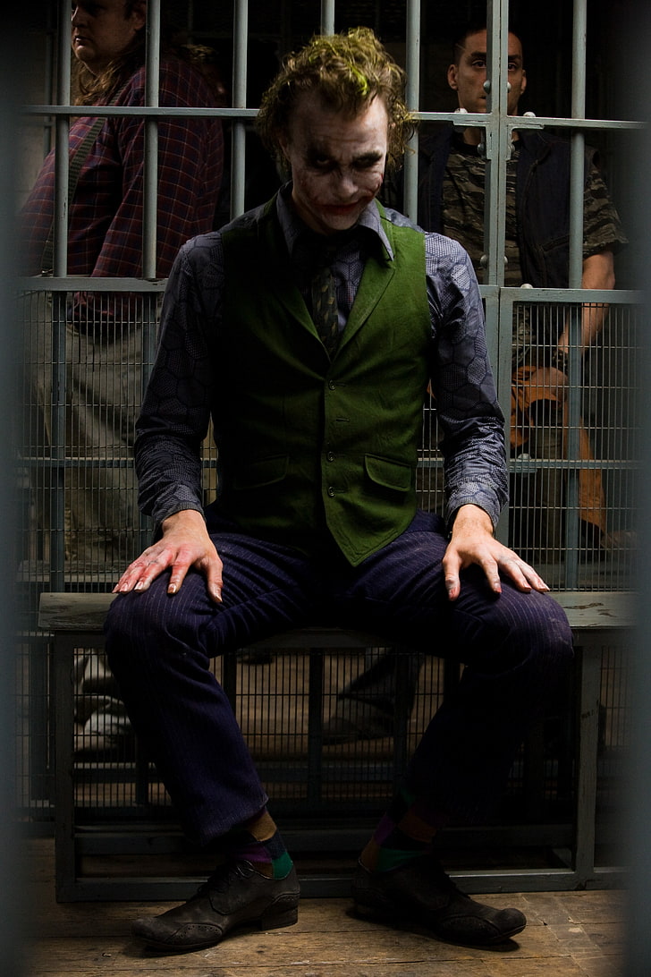 Dark Knight Joker Sketch, serious, justice  concept, prison, heath