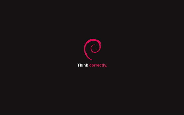 Debian KDE Plasma, think, closeup, free software, linux Free HD Wallpaper