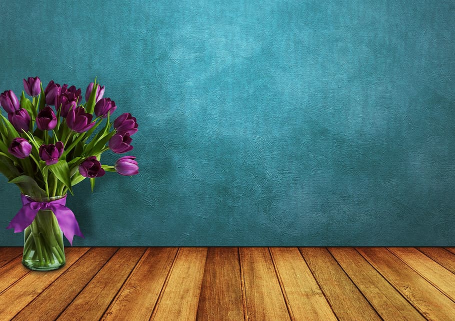 Flowers Rustic Wood, blue, no people, plant, wood  material Free HD Wallpaper