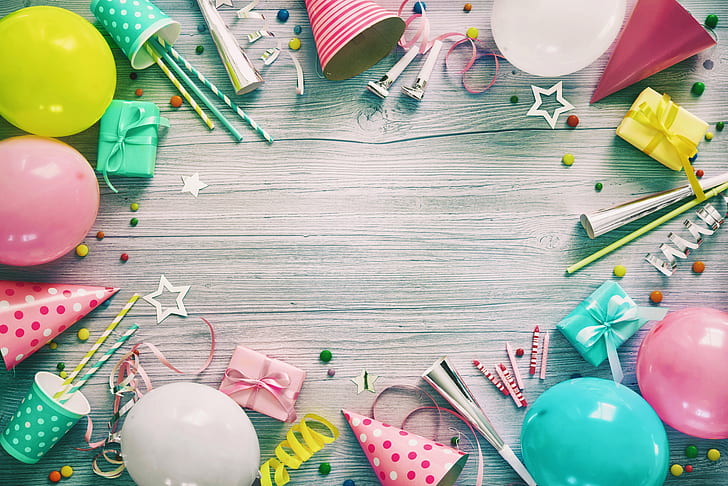 Free Birthday Balloons, gift, balloon, celebration, holiday Free HD Wallpaper