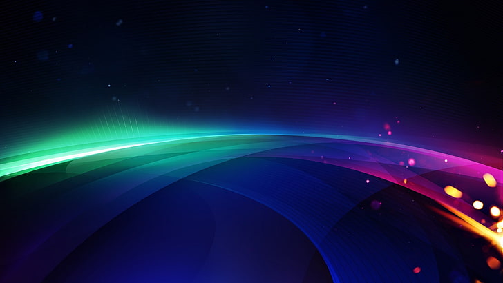 Gradient Graphic, curve, light, connection, multi colored Free HD Wallpaper