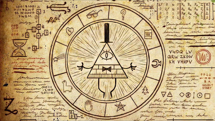 Gravity Falls Illuminati Bill Cipher, sign, accuracy, history, space Free HD Wallpaper