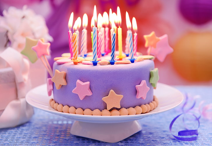 Happy Birthday Cake Card, burning, baked, indulgence, no people Free HD Wallpaper