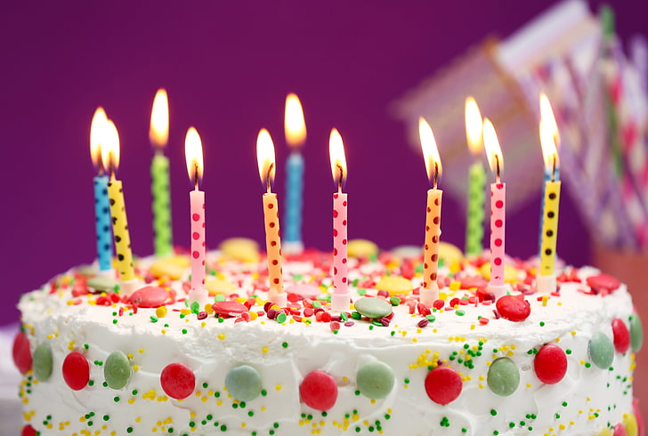 Happy Birthday Cakes and Balloons, birthday, birthday cake, indulgence, closeup Free HD Wallpaper