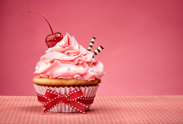 Happy Birthday Cupcake Bouquet, celebration, sweet food, freshness, temptation Free HD Wallpaper