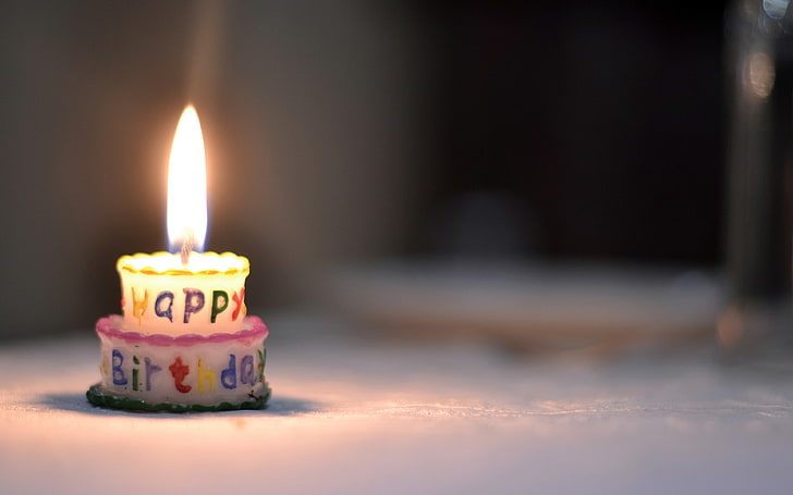 Happy Birthday Fireworks Candle, no people, event, birthday, closeup Free HD Wallpaper