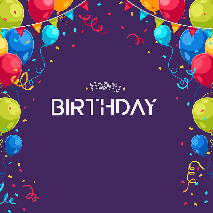 Happy Birthday Purple Glitter, happy birthday Free HD Wallpaper