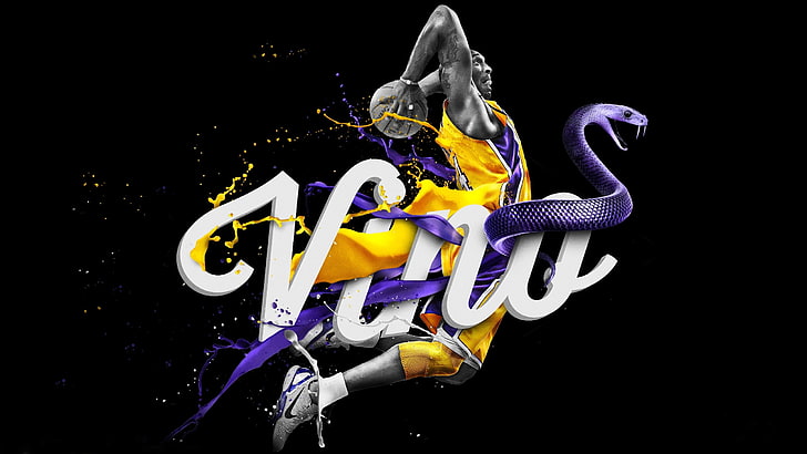 Kobe Bryant, studio shot, night, cut out, closeup Free HD Wallpaper