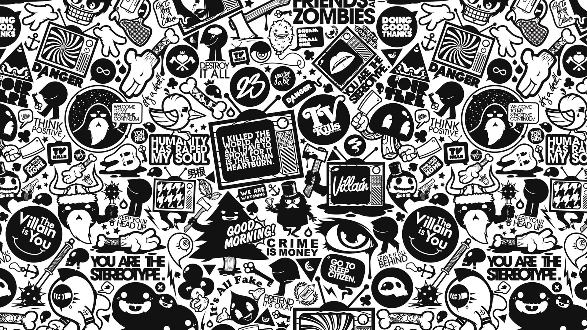 Laptop Doodle, shape, no people, music, full frame
