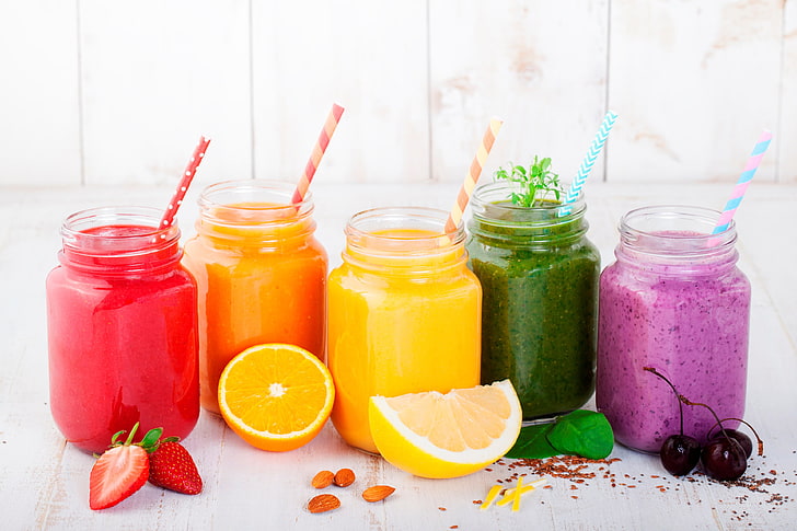 Low Calorie Smoothies, choice, citrus fruit, berry fruit, household equipment Free HD Wallpaper