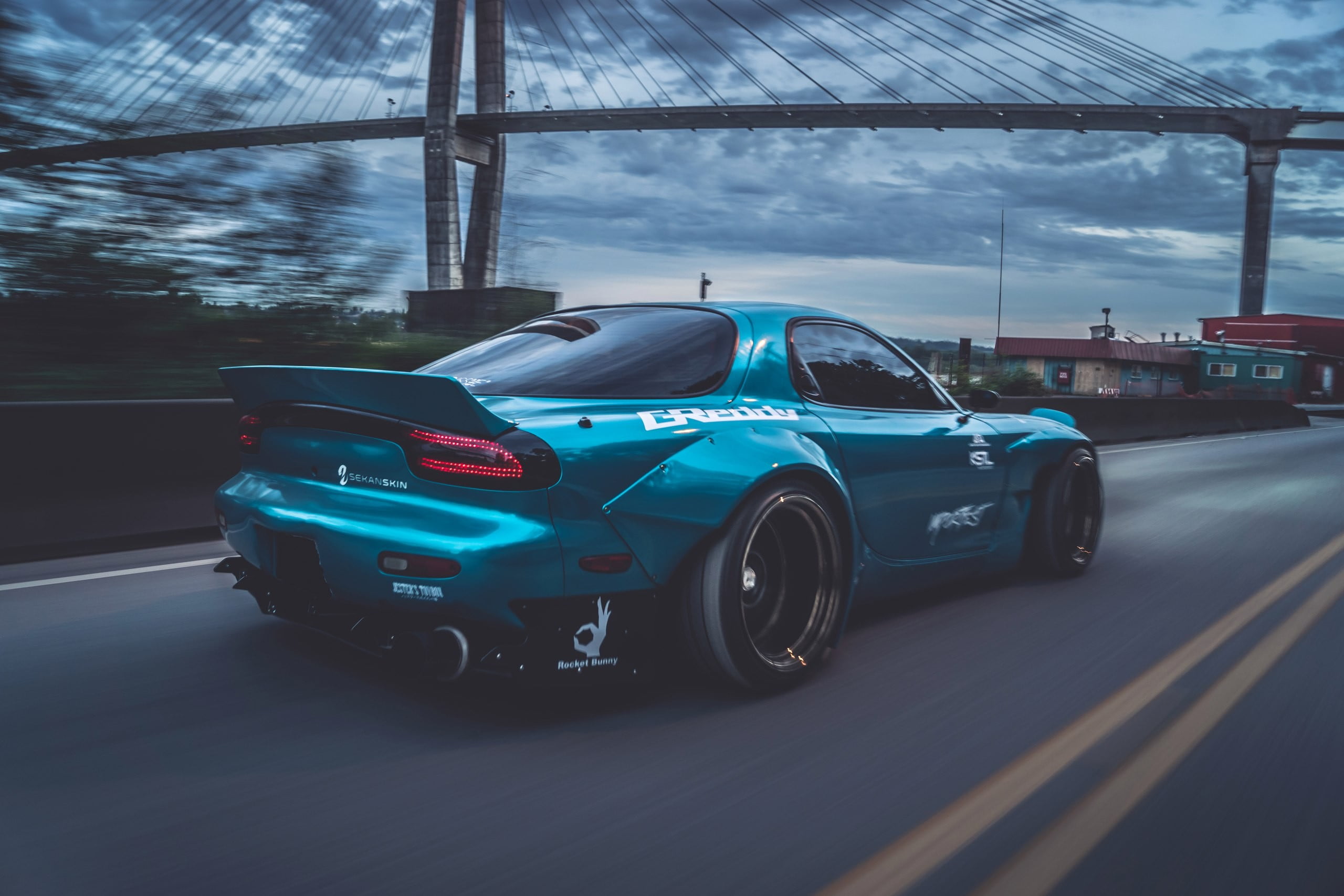 Mazda Miata Rocket Bunny, mode of transportation, transportation, architecture, multiple lane highway