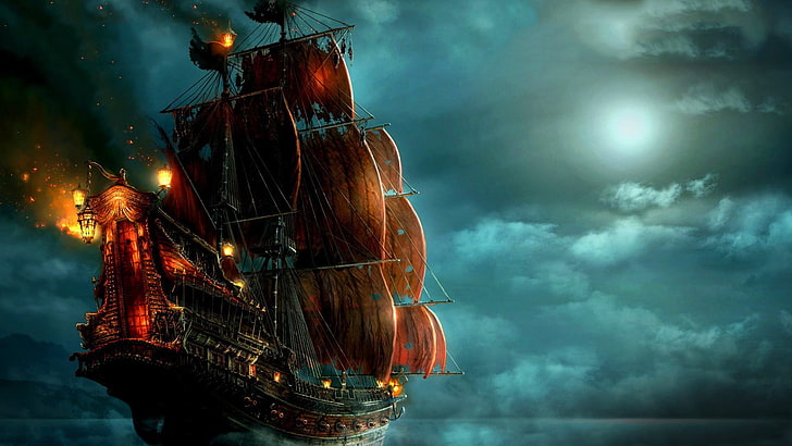 Mermaid From Pirates of the Caribbean 4, transportation, industry, storm, sea Free HD Wallpaper