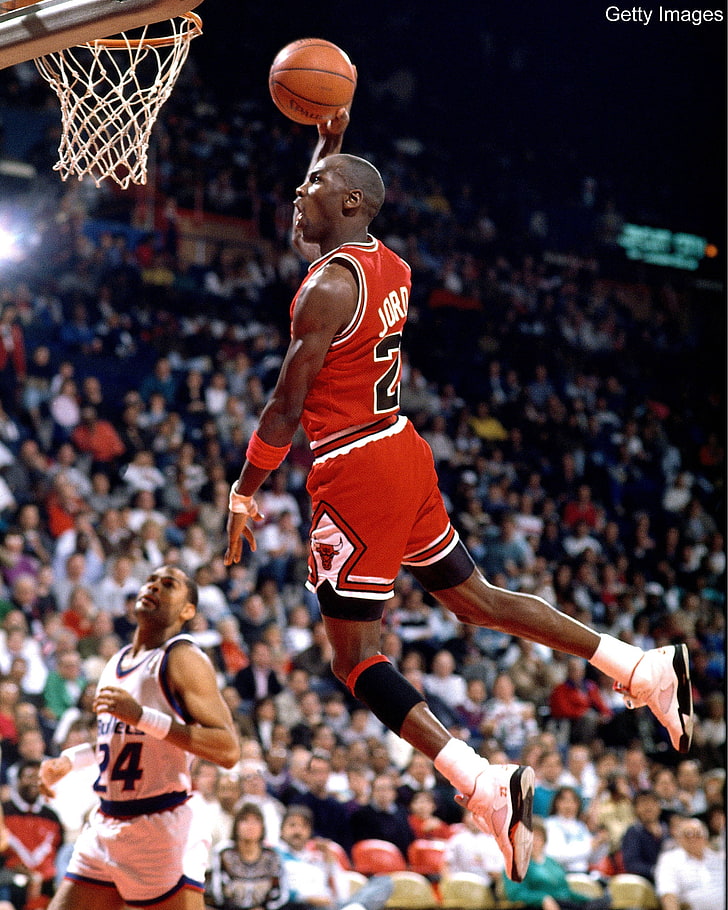 Michael Jordan Best Dunk Ever, art, sports, Basketball, Art Free HD Wallpaper