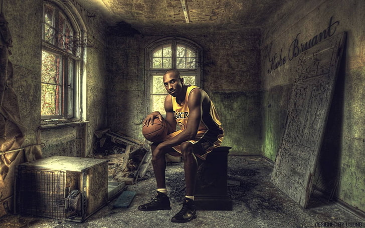 NBA Basketball Kobe Bryant, kobe bryant, people, seat, emotion Free HD Wallpaper