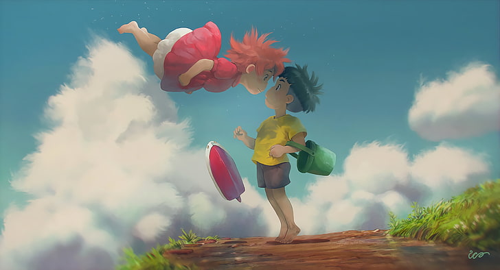 Ponyo Studio Ghibli Drawings, day, freshness, beauty in nature, lifestyles Free HD Wallpaper