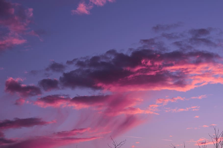 Pretty Purple Sky, technology, cloudscape, low angle view, outdoors
