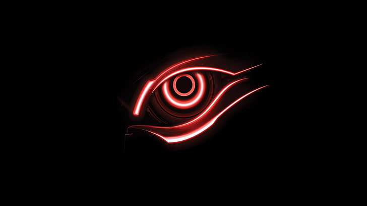 Red and Black EyeLiner, colors, copy space, fire  natural phenomenon, shape Free HD Wallpaper
